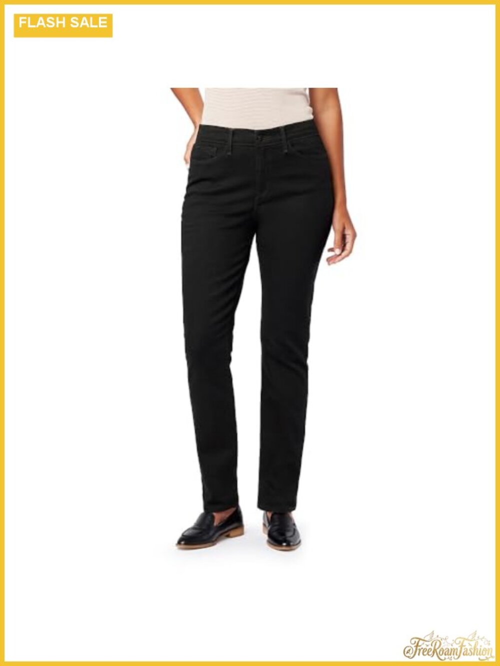 Slim Taper Jeans Mid-Rise Stretch Denim